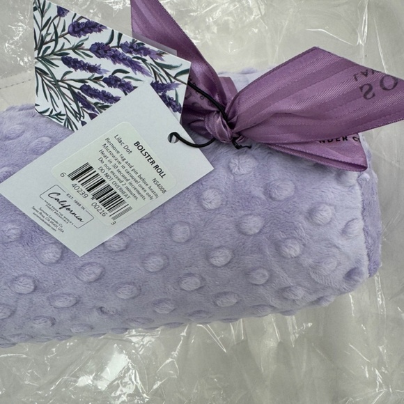 Sonoma Lavender Spa Bolster Neck Roll in Classic Lilac Dots Purple Heatable NEW - Picture 4 of 16